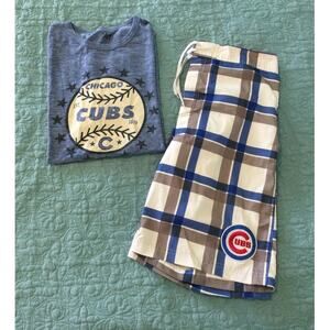 MLB Chicago Cubs T Shirt XL and Swim Trunks L